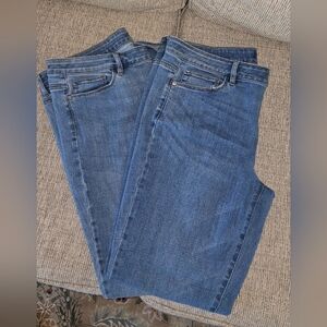 J. Jill 2 Pairs Boyfriend Women's Jeans 14
